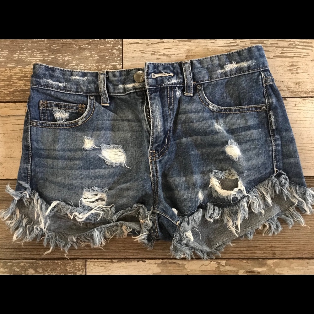free people jean shorts size 25